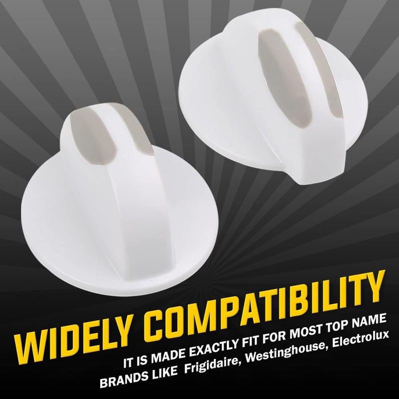 Seentech 134844410 Washer/Dryer Selector Knob - Compatible With Frigidaire, Westinghouse, Elec-trolux - Repalces: AP4339026, 1460965, 134844410, 134034900, 134034910 (Pack 2) - Image 2